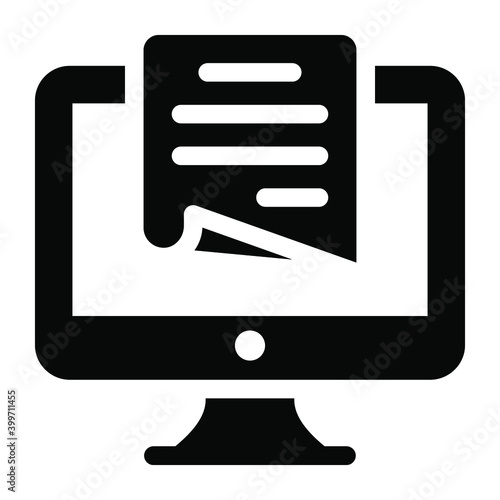 
An online blog article in glyph in editable design
