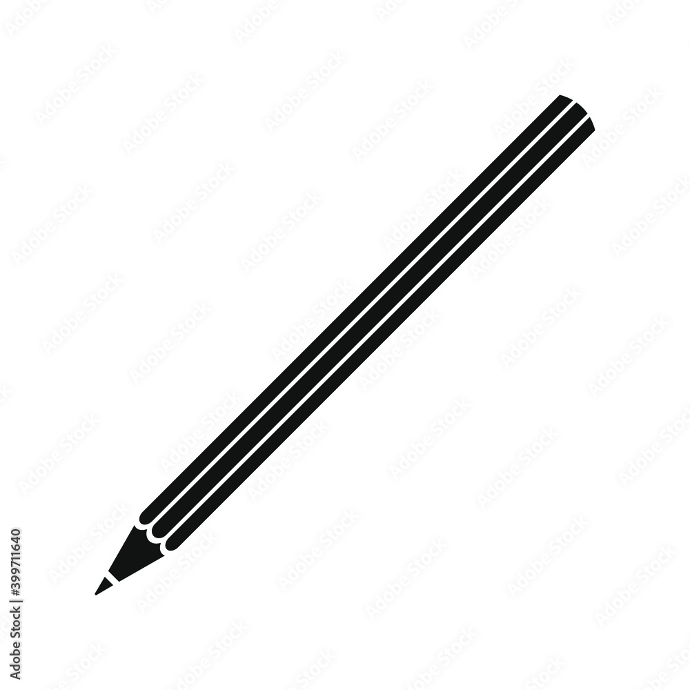 Pencil vector icon. Pen symbol. Write, draw or sketch sign. Crayon logo. Silhouette isolated on white background. Pencil vector icon. Pen symbol. Write, draw or sketch sign. Crayon logo. Silhouette isolated on white background.