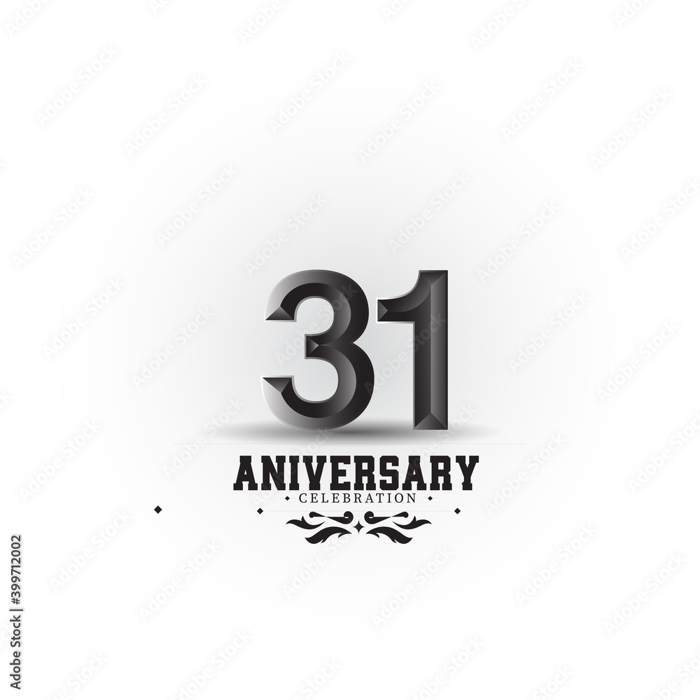 31 Year Anniversary celebration Vector Template Design Illustration 31 Year Anniversary celebration Vector Template Design Illustration