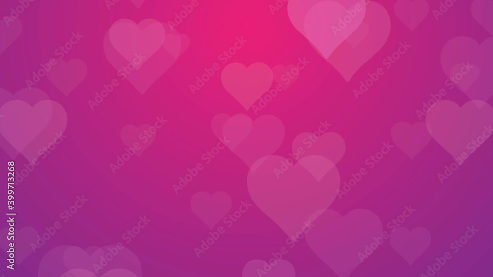 Heart Background For Valentine's day. Animated illustration with hearts in motion in pink and purple Heart Background For Valentine's day. Animated illustration with hearts in motion in pink and purple