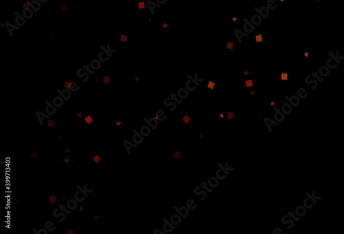 Dark Yellow, Orange vector pattern in polygonal style with circles.