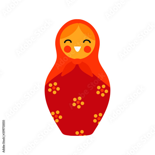 matryoshka on the white background