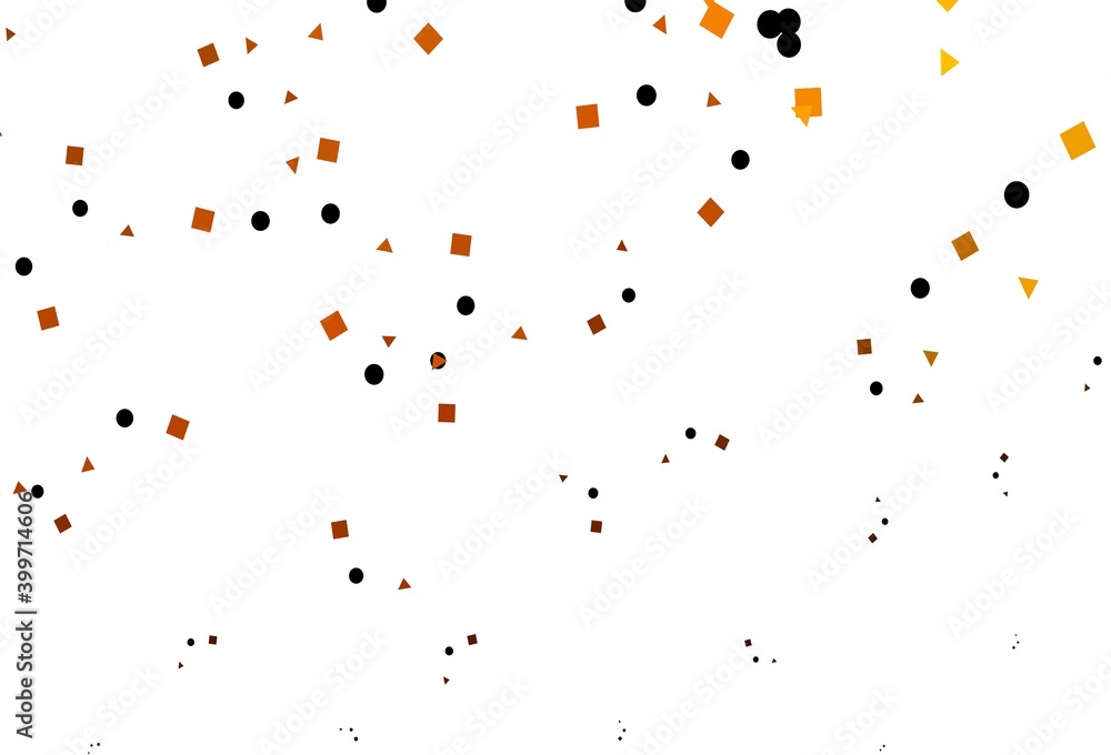 Light Yellow, Orange vector texture in poly style with circles, cubes. Light Yellow, Orange vector texture in poly style with circles, cubes.
