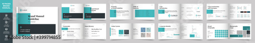 Landscape Brand Manual Template, Simple style and modern layout Brand Style , Brand Book, Brand Identity, Brand Guideline, Guide Book