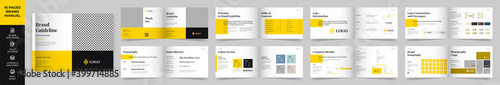 Landscape Brand Manual Template, Simple style and modern layout Brand Style , Brand Book, Brand Identity, Brand Guideline, Guide Book