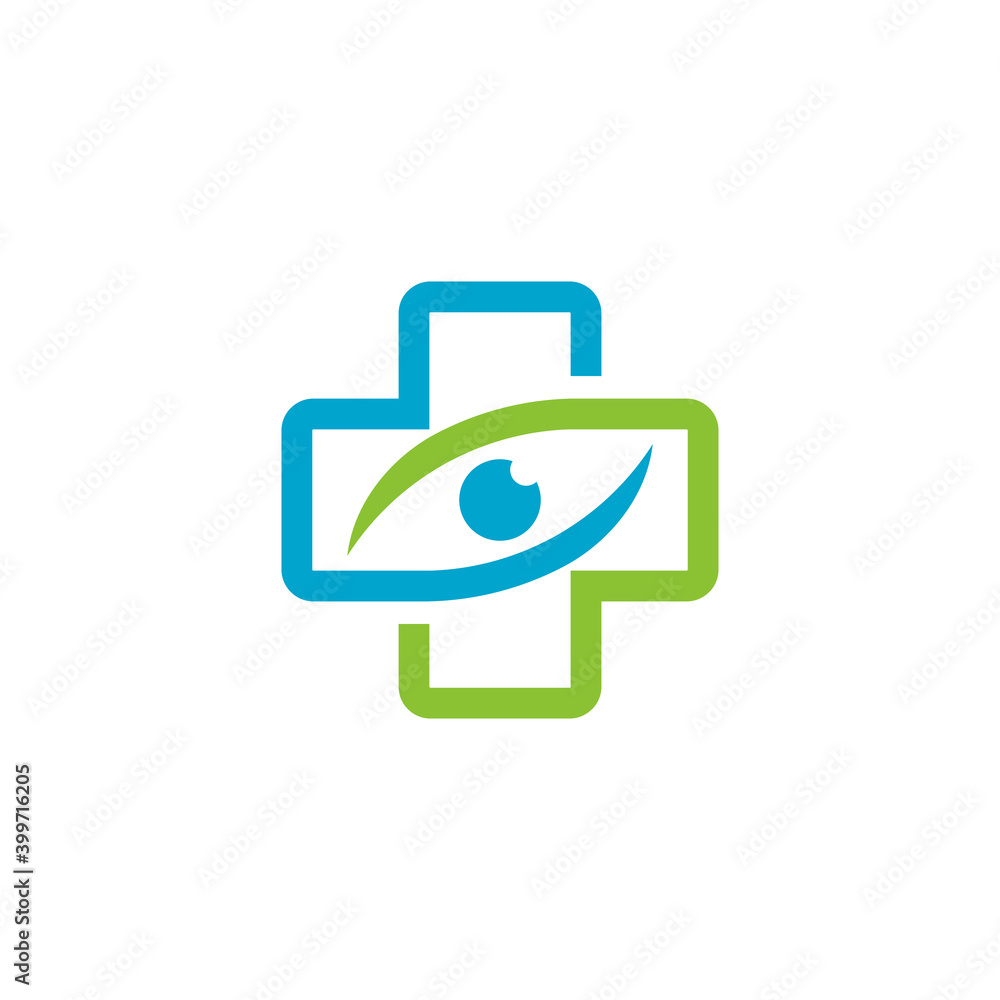 Medical Eye Logo. Ophthalmology clinic logo design. Oculist logotype