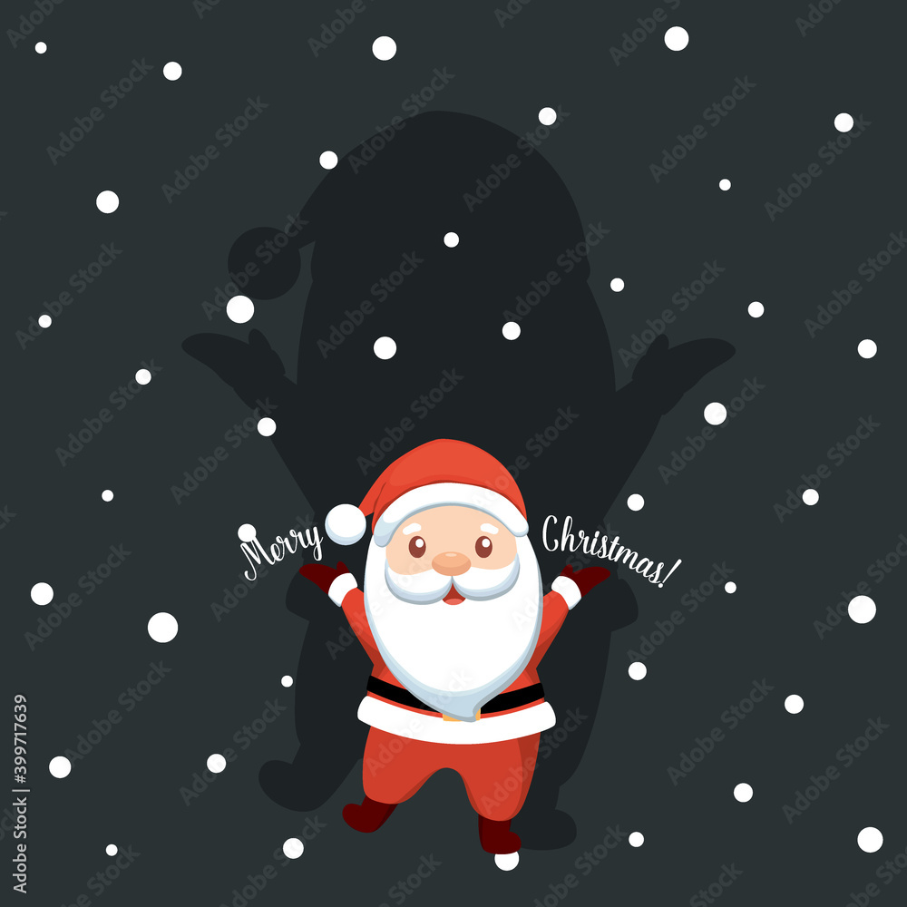 Christmas Santa Claus Cartoon. Merry Christmas and happy new year greeting card. Vector Illustration. Christmas Santa Claus Cartoon. Merry Christmas and happy new year greeting card. Vector Illustration.