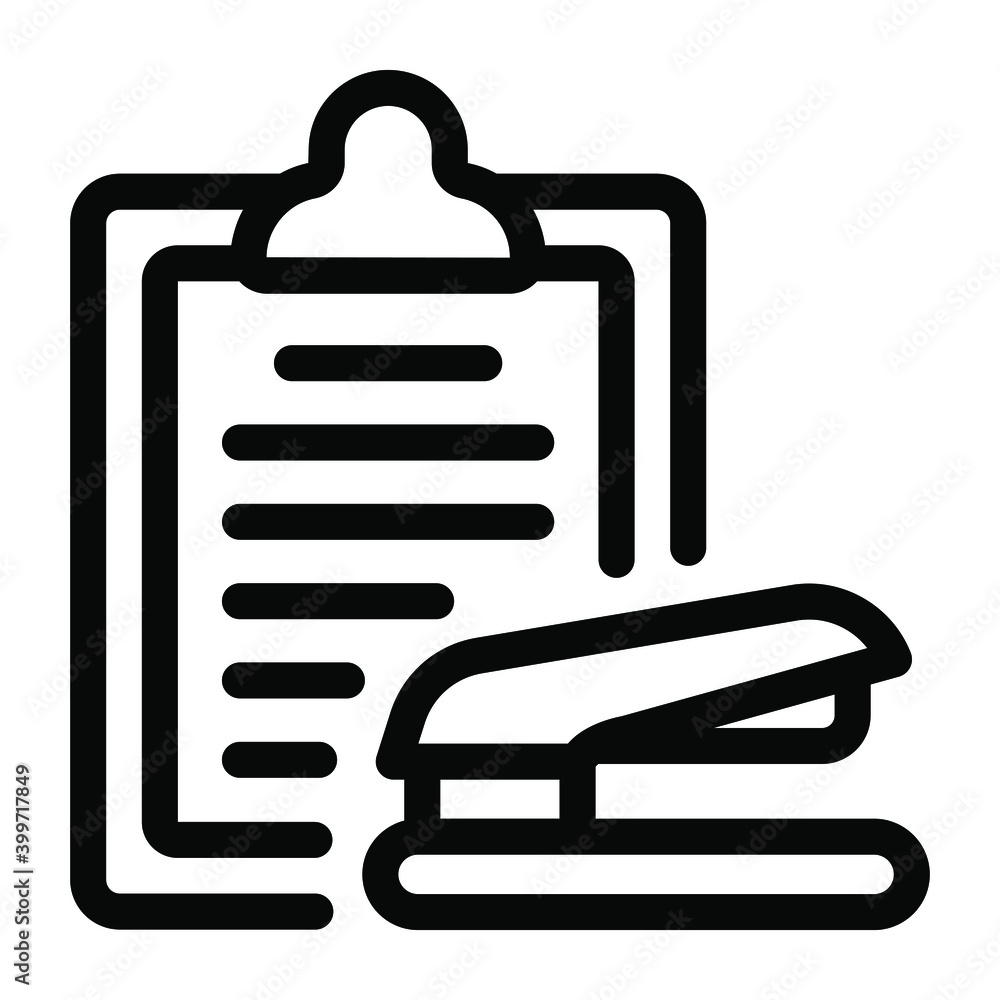 A paper stapler icon in solid editable design
A paper stapler icon in solid editable design