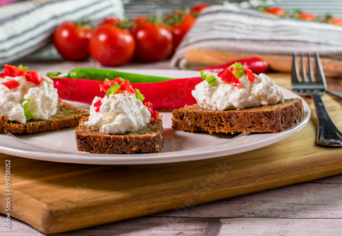 Vegetarische Brot Mahlzeit