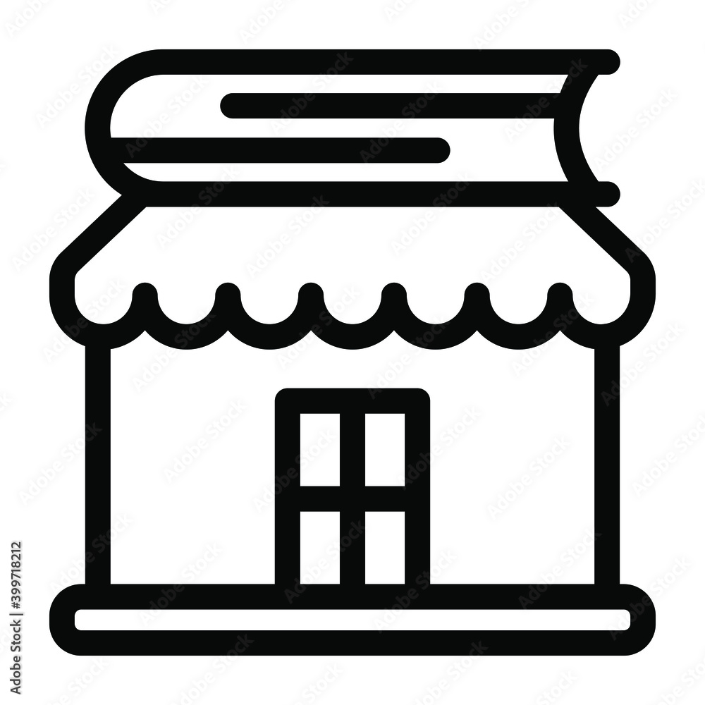 A trendy glyph icon of a bookshop, shop architecture
A trendy glyph icon of a bookshop, shop architecture