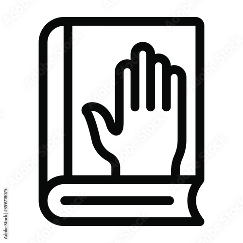 
Oath on a book, glyph icon with premium quality

