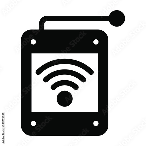 Mobile wifi network glyph icon 