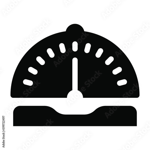 
Speedometer glyph icon customized 
