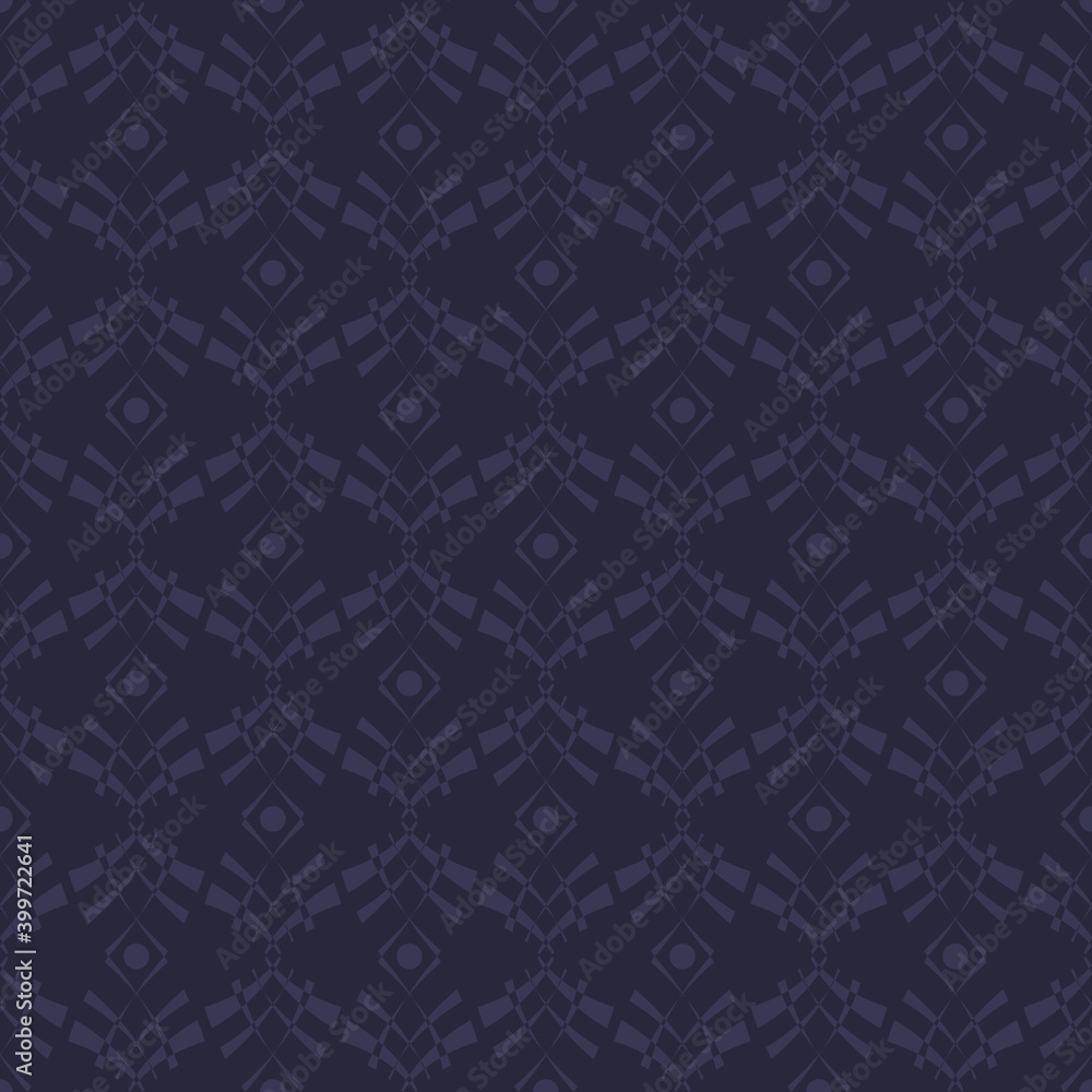 Blue seamless geometric pattern background. Folk art design. Vector illustration.