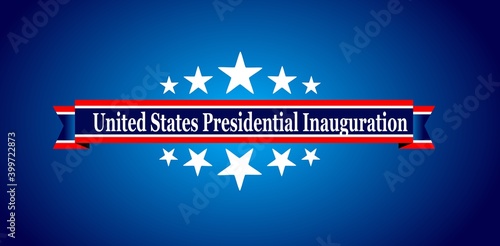 USA Presidential Inauguration Day on January 20th 2021 vector banner.
