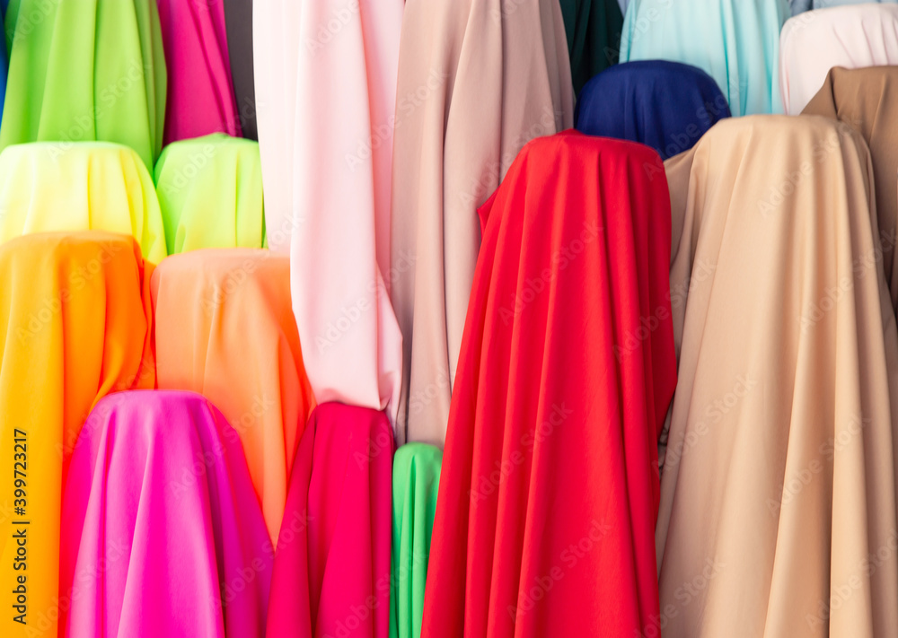 Background of cocolful fabrict in market. Background of cocolful fabrict in market.