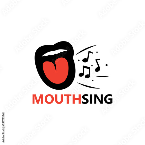 Mouth sing logo template design
