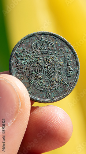 coin in hand