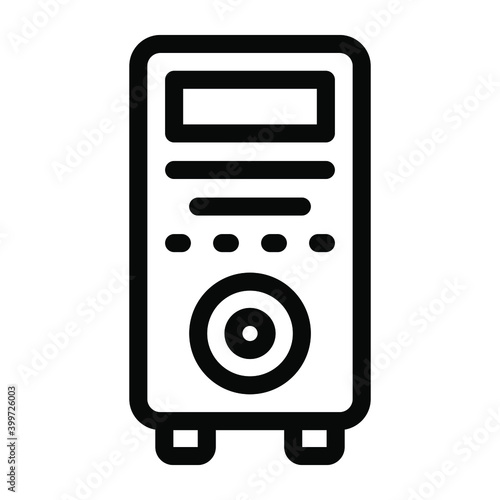 
Pc tower glyph icon customized 
