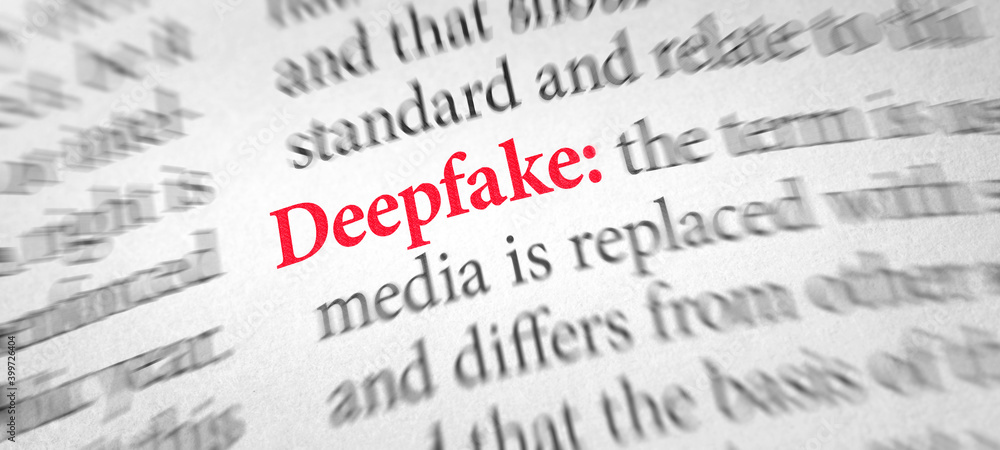 Fototapeta premium Definition of the word Deepfake in a dictionary