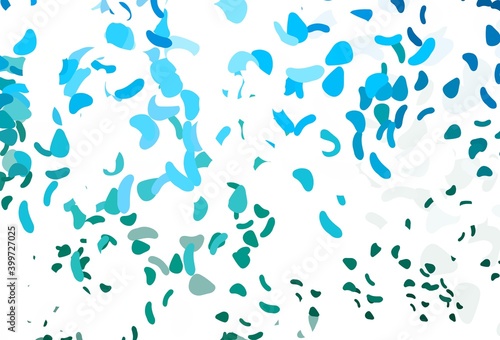 Light Blue, Green vector backdrop with abstract shapes.