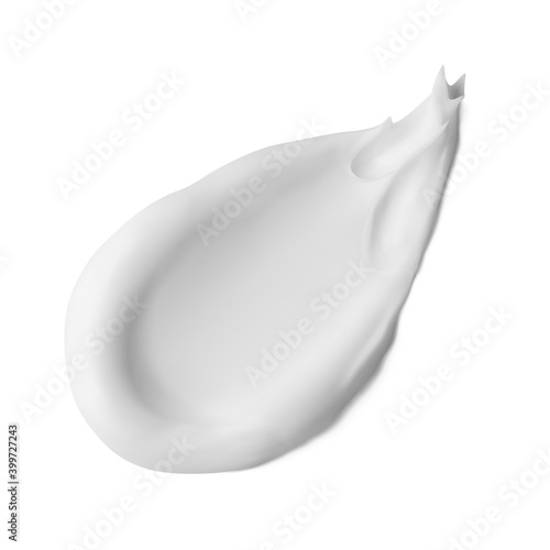Realistic skin cosmetic cream, shower gel or facial cleanser isolated on white background vector illustration
