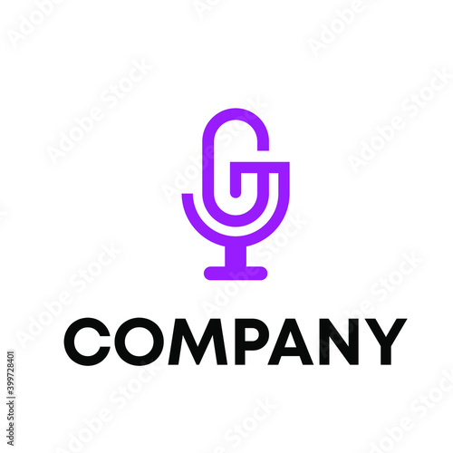 Letter G microphone logo