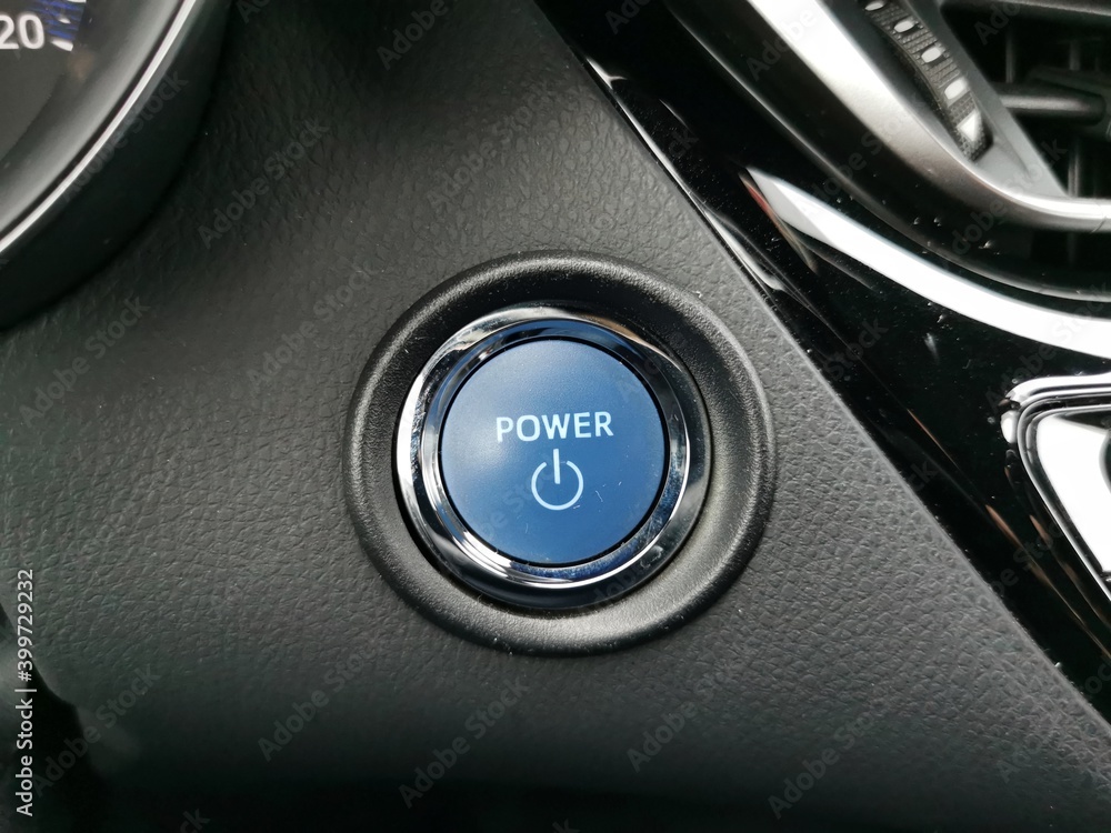 Start button in a hybrid car