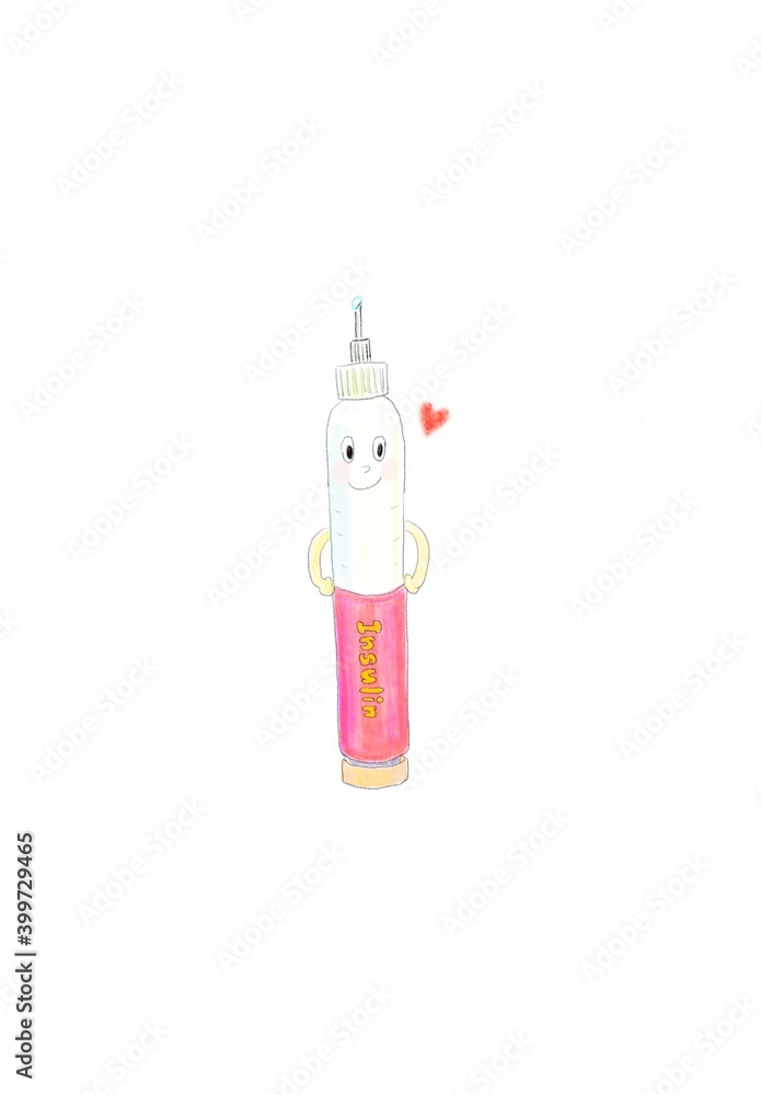 Obraz premium Insulin with heart