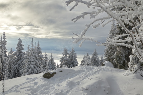 Winterlandschaft, Blick vom Hühnerkogel nach Slowenien
