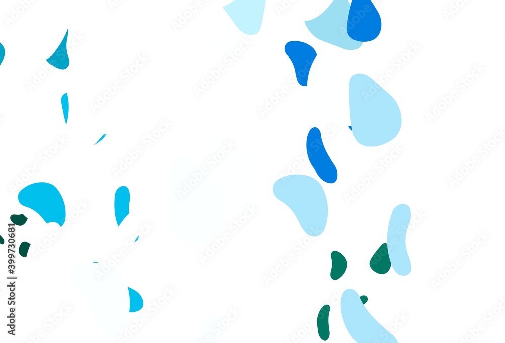 Light blue, green vector template with memphis shapes. Light blue, green vector template with memphis shapes.