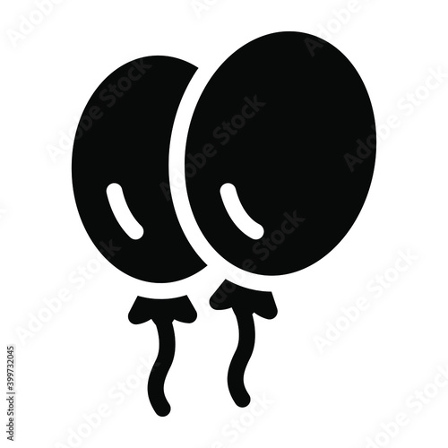 
Solid design of party decorative balloons icon
