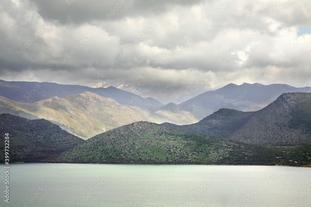Obraz premium Hani i Hotit. Lake Shkoder. Albania