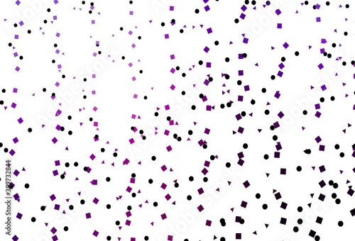 Light Purple vector pattern in polygonal style with circles.