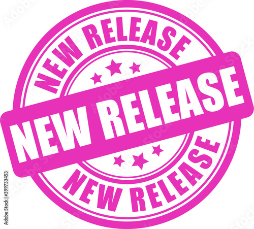 New release vector circle stamp