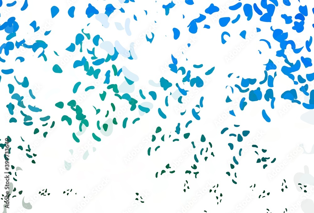 Light Blue, Green vector template with memphis shapes. Light Blue, Green vector template with memphis shapes.
