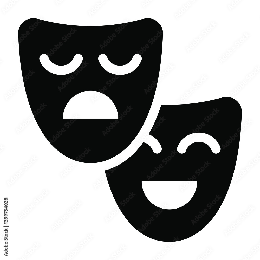 Carnival accessory, face masks in modem solid style
Carnival accessory, face masks in modem solid style