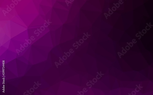 Dark Purple vector triangle mosaic template.