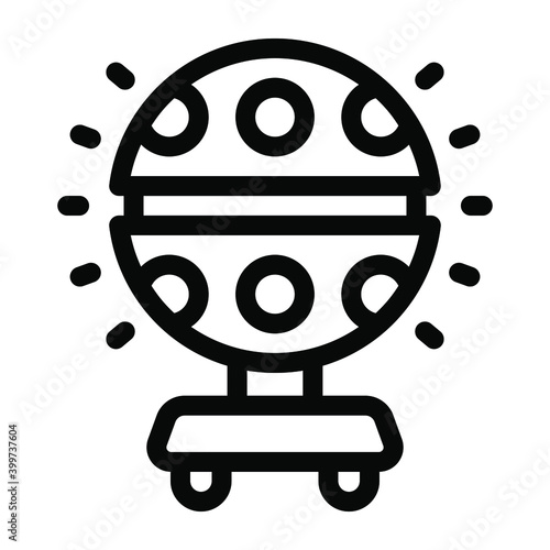 
Club revolving lamps, solid icon of disco light 
