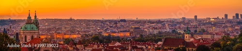 Skyline sunrise panorama of Prague city in Czech Republic  © Pawel Pajor