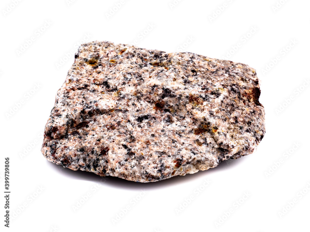 Obraz premium Granit Stein isoliert auf weißen Hintergrund