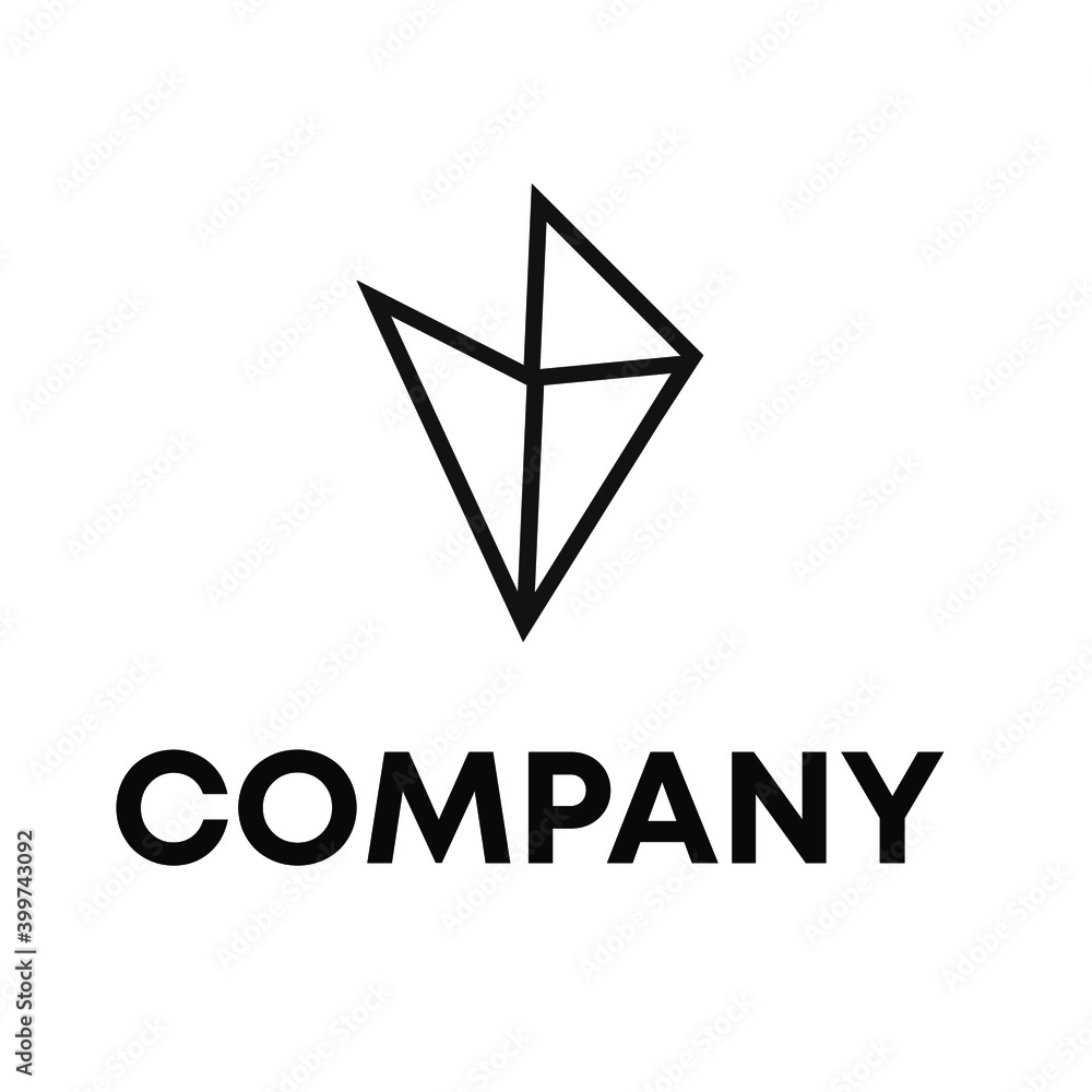 Naklejka premium V logo design