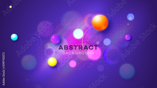 Modern abstract vector background. Abstract geometric liquid neon glow illustration