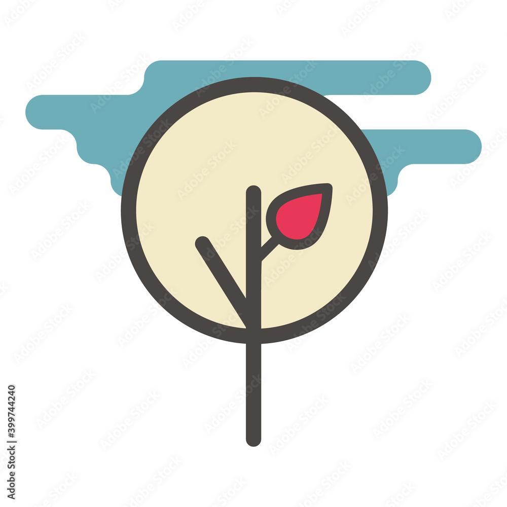 Forest Tree Plant Flat Icon Isolated On White Background Forest Tree Plant Flat Icon Isolated On White Background