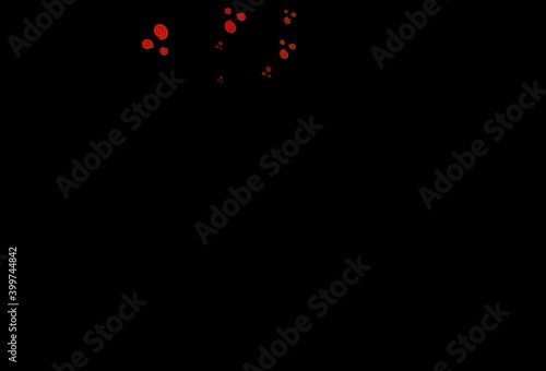 Dark Red vector background with lava shapes.