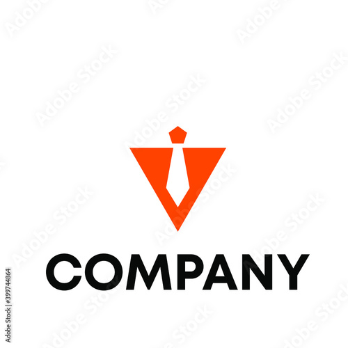 V Tie logo design