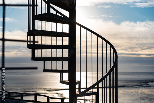 Spiral staircase at the Obereversand lighthouse in Dorum-Neufeld photo