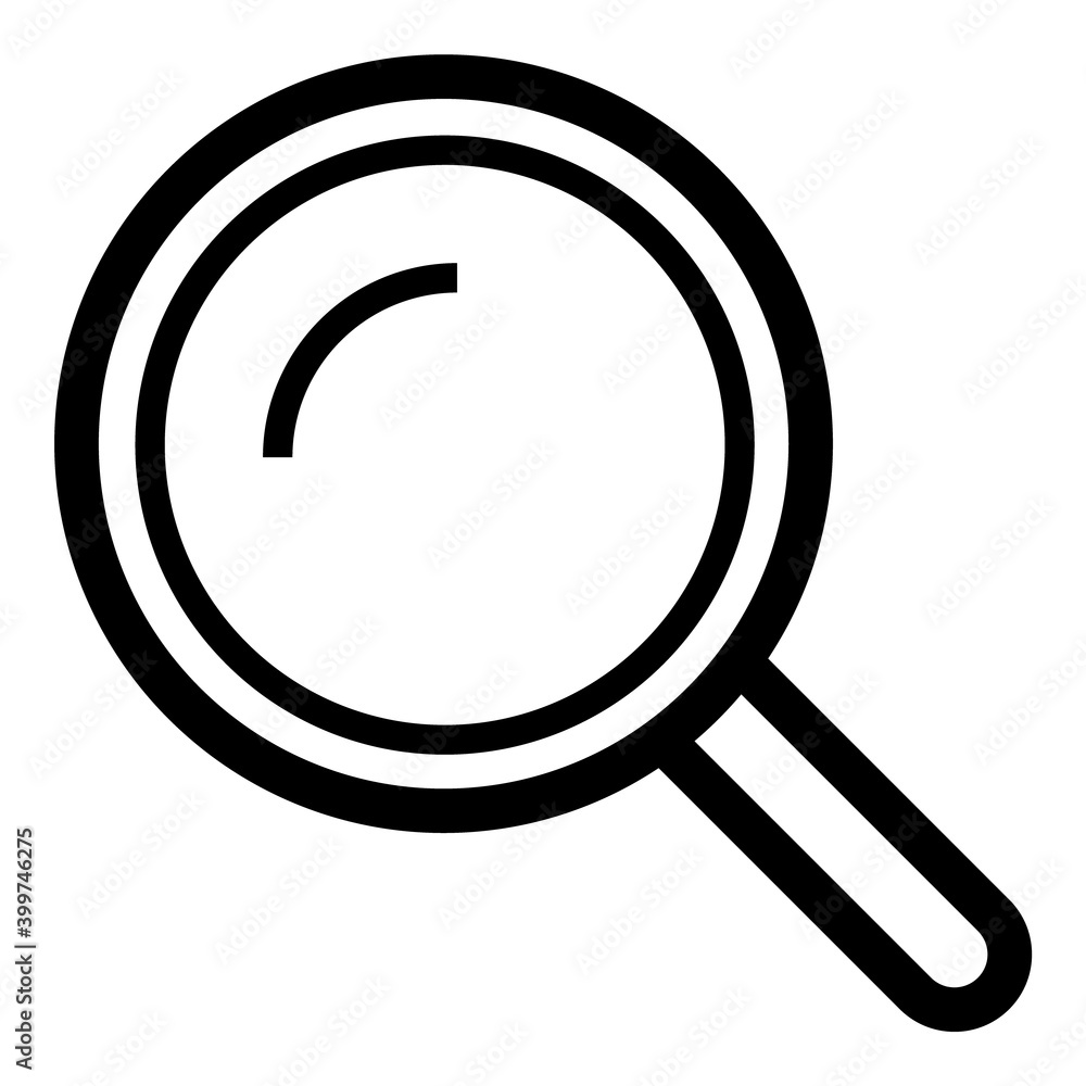 Magnifying Glass Search Zoom Flat Icon Isolated On White Background Magnifying Glass Search Zoom Flat Icon Isolated On White Background