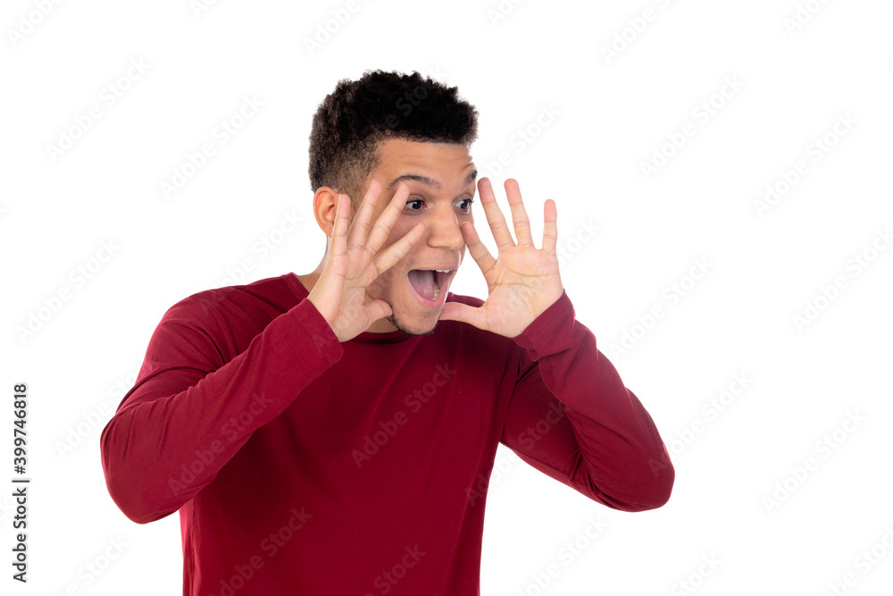 Fototapeta premium Latin guy with short afro hair