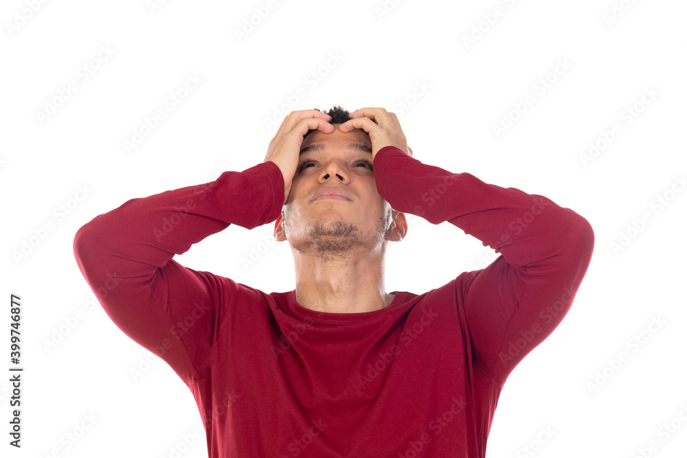 Latin guy with short afro hair Latin guy with short afro hair